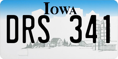 IA license plate DRS341