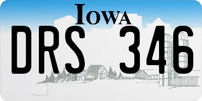 IA license plate DRS346