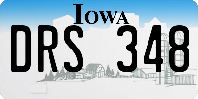 IA license plate DRS348