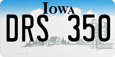 IA license plate DRS350