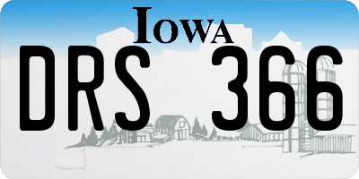 IA license plate DRS366