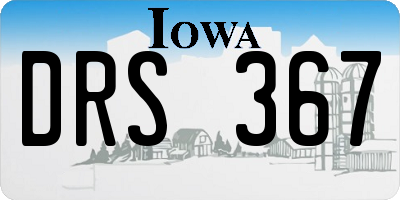 IA license plate DRS367