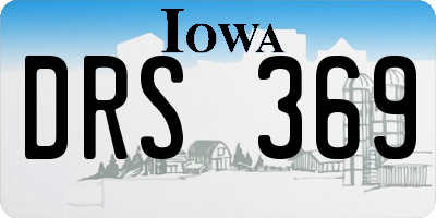 IA license plate DRS369