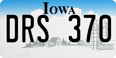 IA license plate DRS370