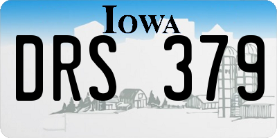 IA license plate DRS379