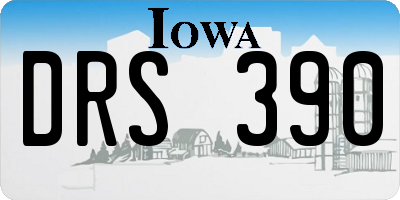 IA license plate DRS390