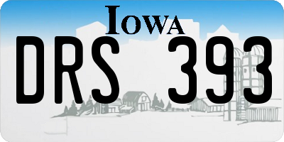 IA license plate DRS393