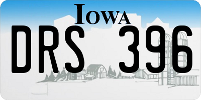 IA license plate DRS396