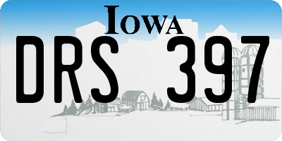 IA license plate DRS397