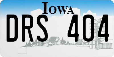 IA license plate DRS404