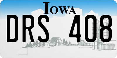 IA license plate DRS408