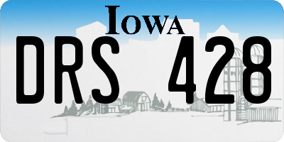 IA license plate DRS428