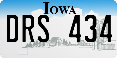 IA license plate DRS434