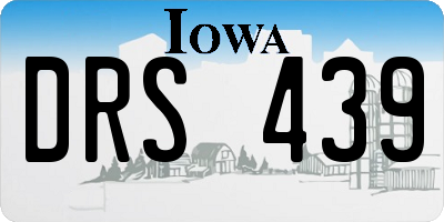 IA license plate DRS439