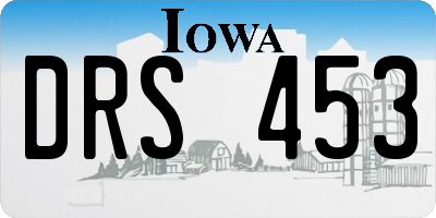IA license plate DRS453