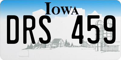 IA license plate DRS459