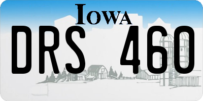 IA license plate DRS460