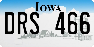 IA license plate DRS466