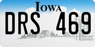 IA license plate DRS469