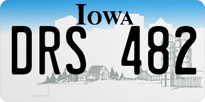 IA license plate DRS482