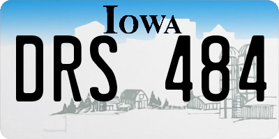 IA license plate DRS484