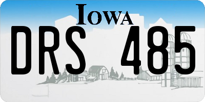 IA license plate DRS485