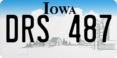 IA license plate DRS487