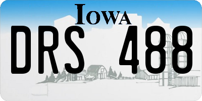 IA license plate DRS488