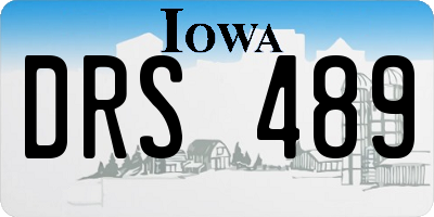IA license plate DRS489