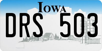 IA license plate DRS503