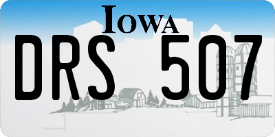IA license plate DRS507