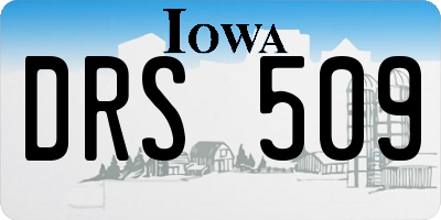IA license plate DRS509