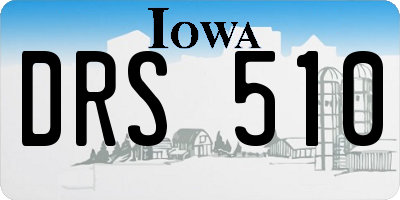 IA license plate DRS510