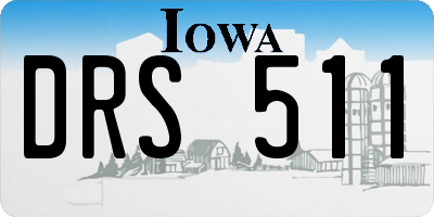 IA license plate DRS511