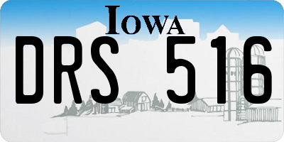 IA license plate DRS516