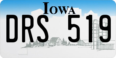 IA license plate DRS519