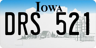 IA license plate DRS521