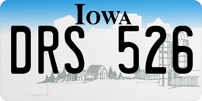 IA license plate DRS526