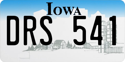 IA license plate DRS541