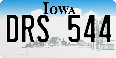 IA license plate DRS544