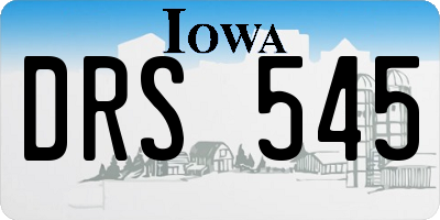 IA license plate DRS545