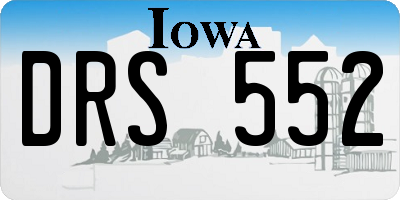 IA license plate DRS552