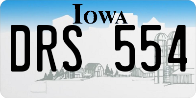 IA license plate DRS554