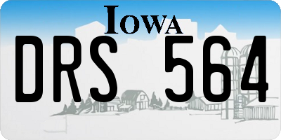 IA license plate DRS564