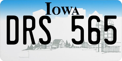 IA license plate DRS565