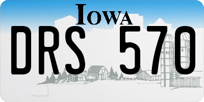 IA license plate DRS570