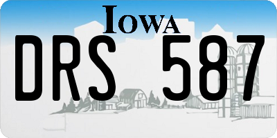 IA license plate DRS587