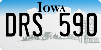 IA license plate DRS590