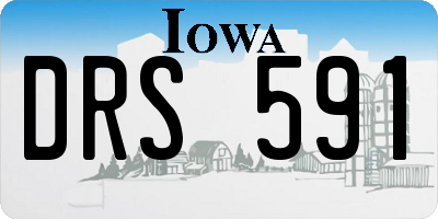 IA license plate DRS591