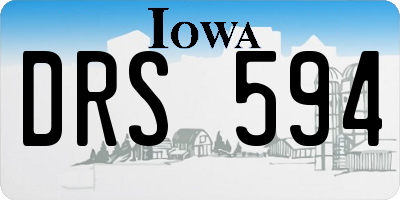 IA license plate DRS594